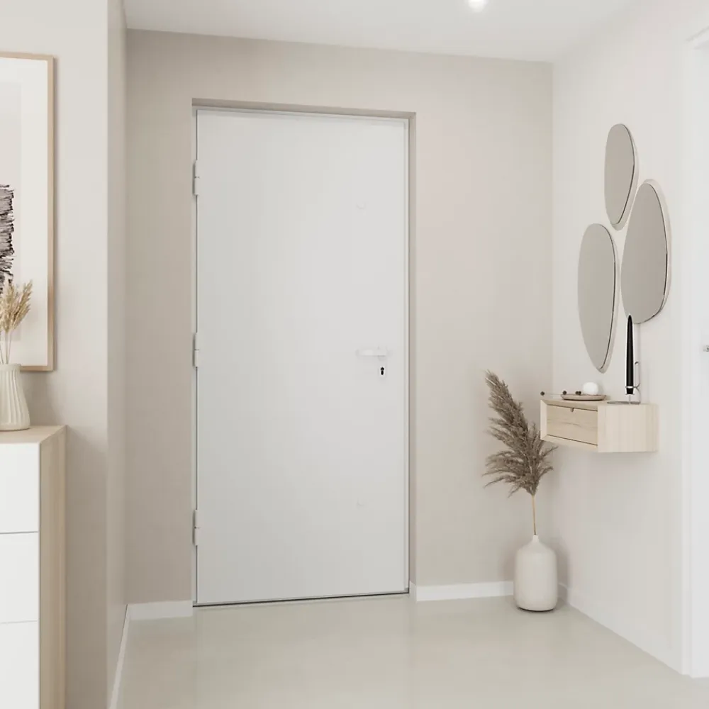 Fortia Porte D'Entrée<Porte d'entrée alu blanc RAL 9003 Kapas 96 x h.218 cm poussant droit