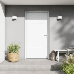 Fortia Porte D'Entrée<Porte d'entrée alu blanc RAL 9003 Leme 96 x h.218 cm poussant gauche