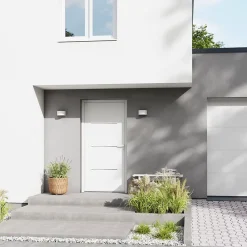 Fortia Porte D'Entrée<Porte d'entrée alu blanc RAL 9003 Leme 96 x h.218 cm poussant gauche