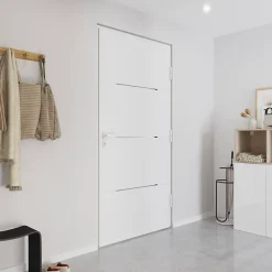 Fortia Porte D'Entrée<Porte d'entrée alu blanc RAL 9003 Leme 96 x h.218 cm poussant gauche