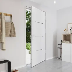 Fortia Porte D'Entrée<Porte d'entrée alu blanc RAL 9003 Leme 96 x h.218 cm poussant gauche