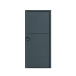 Fortia Porte D'Entrée<Porte d'entrée alu gris RAL 7021 Madryn 96 x h.218 cm poussant droit
