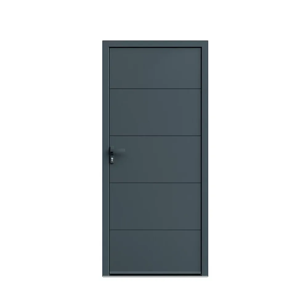 Fortia Porte D'Entrée<Porte d'entrée alu gris RAL 7021 Madryn 96 x h.218 cm poussant droit