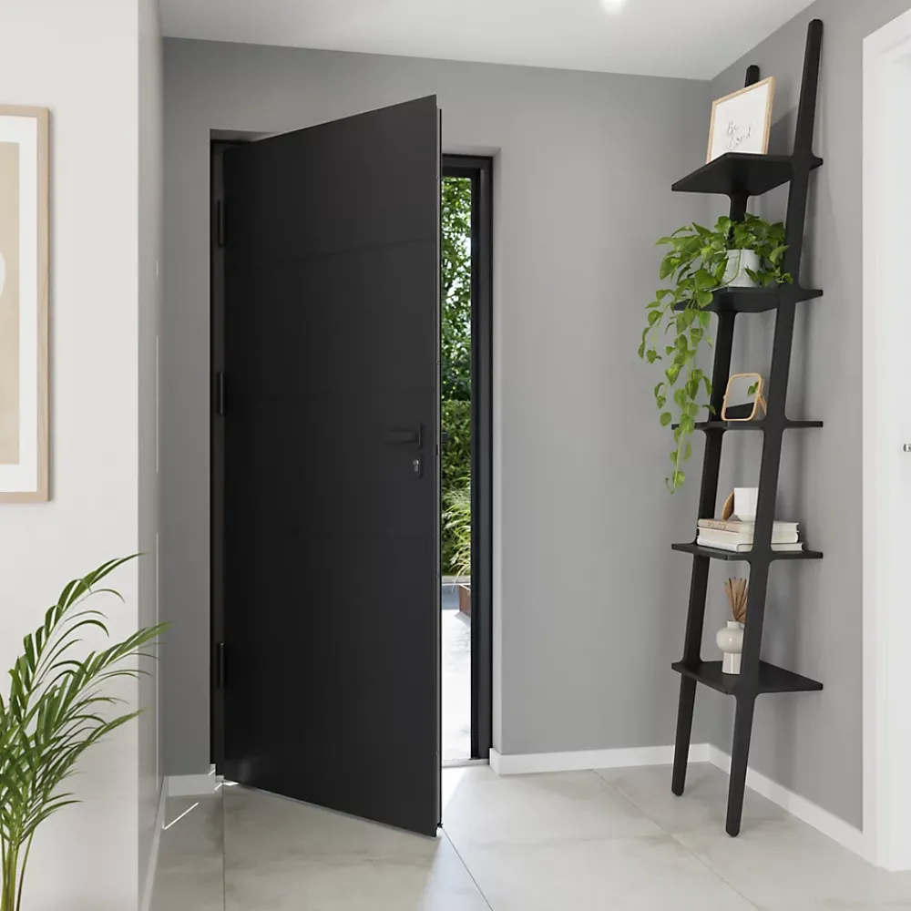 Fortia Porte D'Entrée<Porte d'entrée alu gris RAL 7021 Madryn 96 x h.218 cm poussant droit