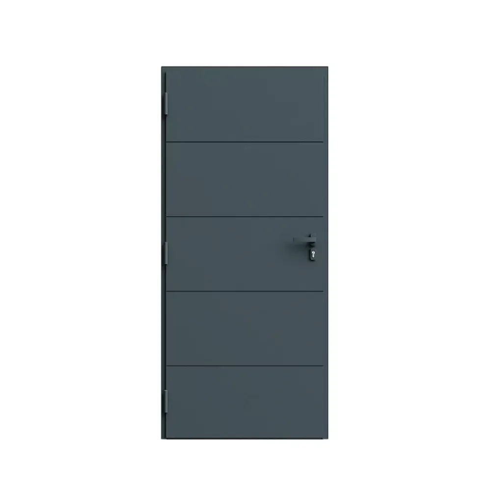 Fortia Porte D'Entrée<Porte d'entrée alu gris RAL 7021 Madryn 96 x h.218 cm poussant droit