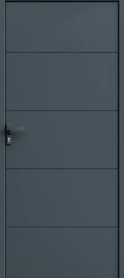 Fortia Porte D'Entrée<Porte d'entrée alu gris RAL 7021 Madryn 96 x h.218 cm poussant droit
