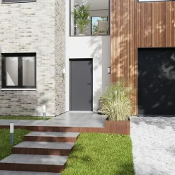 Fortia Porte D'Entrée<Porte d'entrée alu gris RAL 7021 Madryn 96 x h.218 cm poussant droit