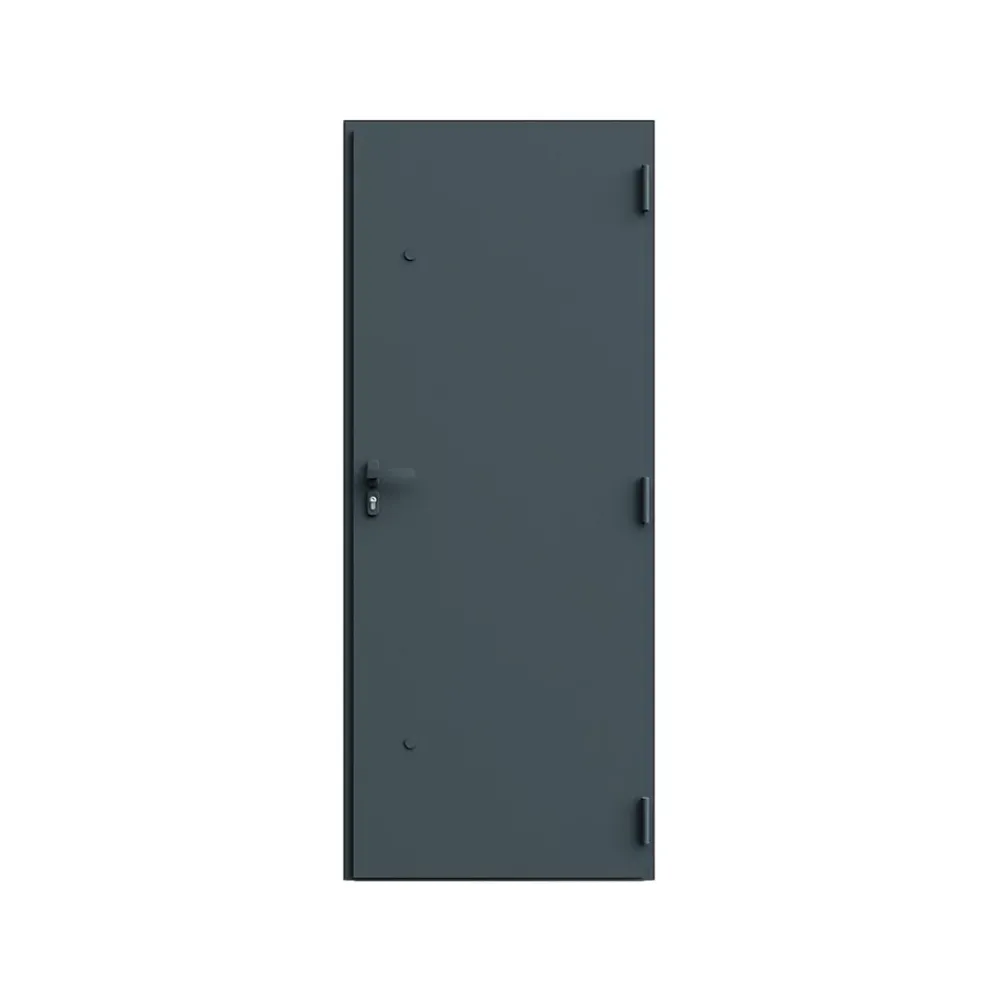 Fortia Porte d'entrée alu gris Kapas RAL 7021 96 x h.218 cm poussant gauche- Porte D'Entrée