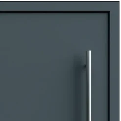 Fortia Porte d'entrée alu gris Kapas RAL 7021 96 x h.218 cm poussant gauche- Porte D'Entrée