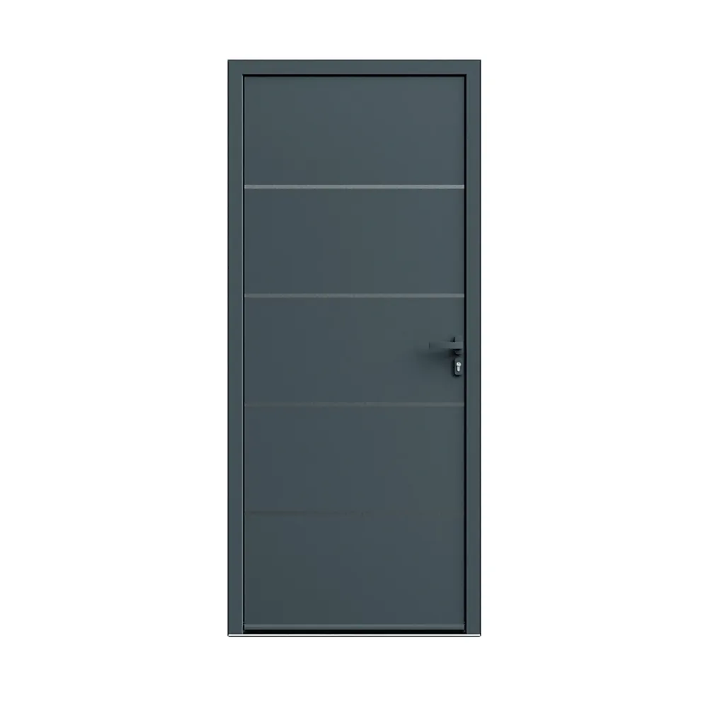 Fortia Porte D'Entrée<Porte d'entrée alu gris RAL 7021 Cecina 96 x h.218 cm poussant gauche