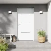 Fortia Porte D'Entrée<Porte d'entrée alu Leme blanc RAL 9003 96 x h.218 cm poussant droit