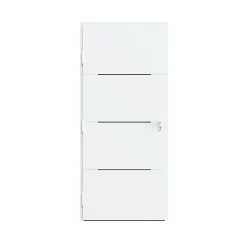 Fortia Porte D'Entrée<Porte d'entrée alu Leme blanc RAL 9003 96 x h.218 cm poussant droit