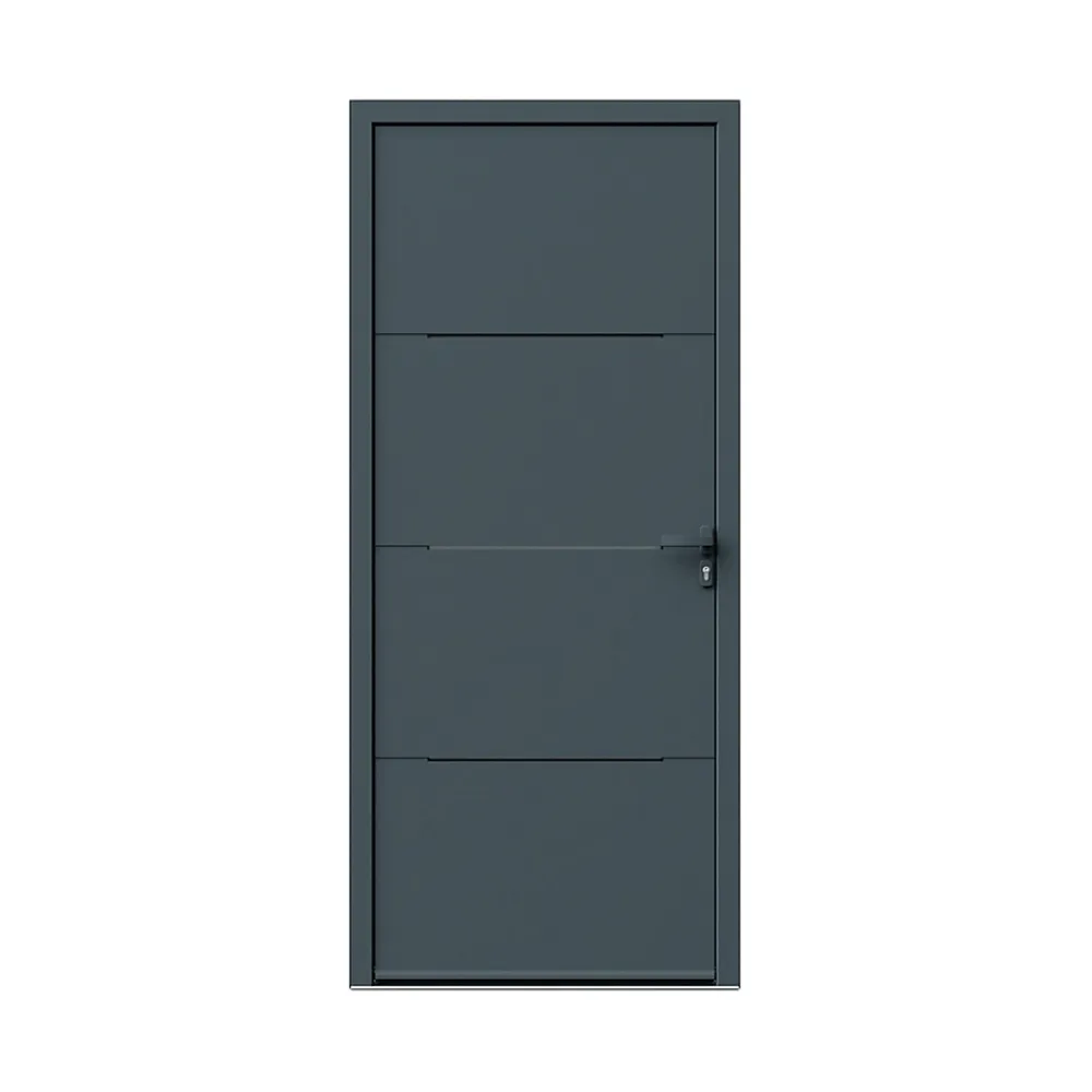 Fortia Porte D'Entrée<Porte d'entrée alu Leme gris RAL 7021 96 x h.218 cm poussant gauche