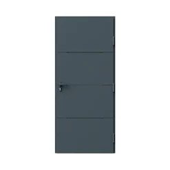 Fortia Porte D'Entrée<Porte d'entrée alu Leme gris RAL 7021 96 x h.218 cm poussant gauche