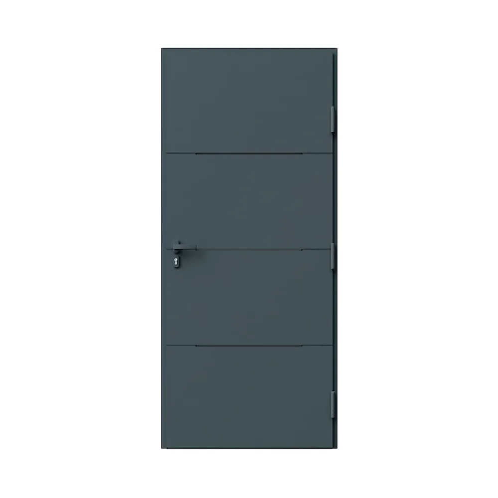 Fortia Porte D'Entrée<Porte d'entrée alu Leme gris RAL 7021 96 x h.218 cm poussant gauche