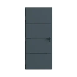 Fortia Porte D'Entrée<Porte d'entrée alu Leme gris RAL 7021 96 x h.218 cm poussant droit