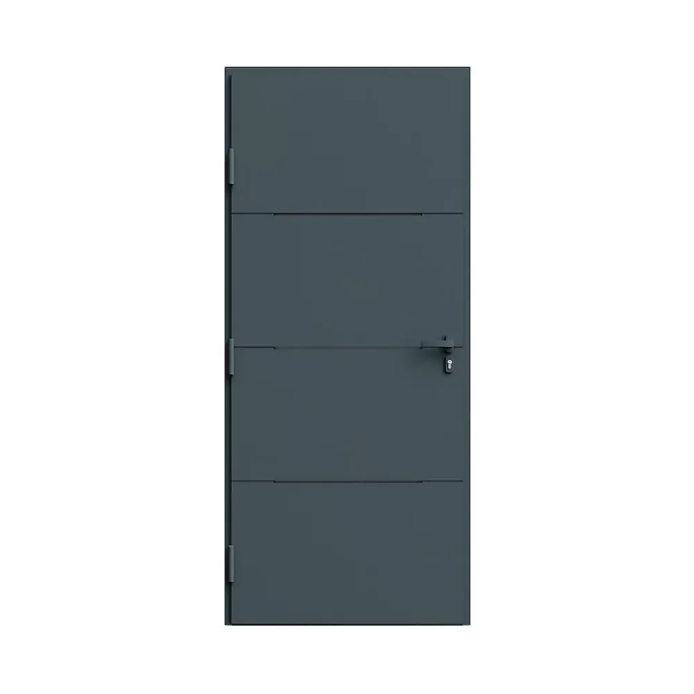 Fortia Porte D'Entrée<Porte d'entrée alu Leme gris RAL 7021 96 x h.218 cm poussant droit