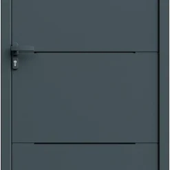 Fortia Porte D'Entrée<Porte d'entrée alu Leme gris RAL 7021 96 x h.218 cm poussant droit