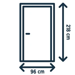 Fortia Porte D'Entrée<Porte d'entrée alu Leme gris RAL 7021 96 x h.218 cm poussant droit