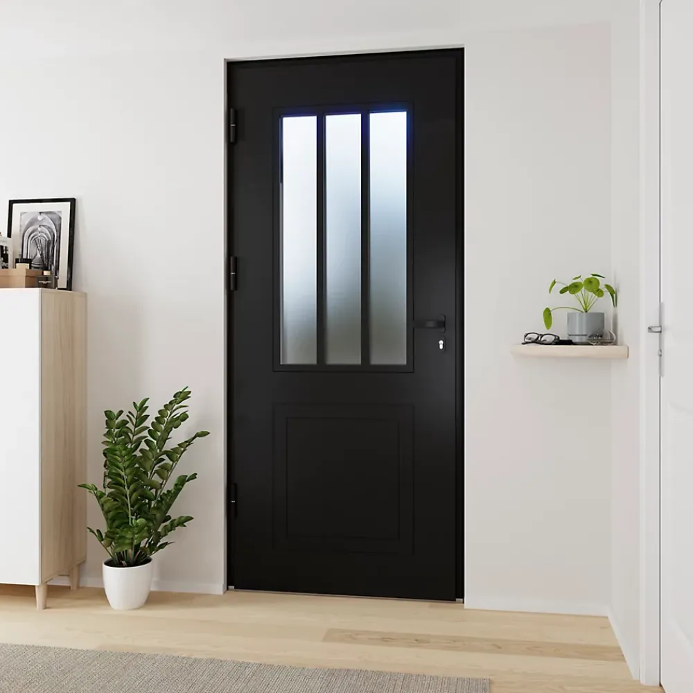 Fortia Porte d'entrée alu Sestri 96 x h.218 cm poussant droit- Porte D'Entrée