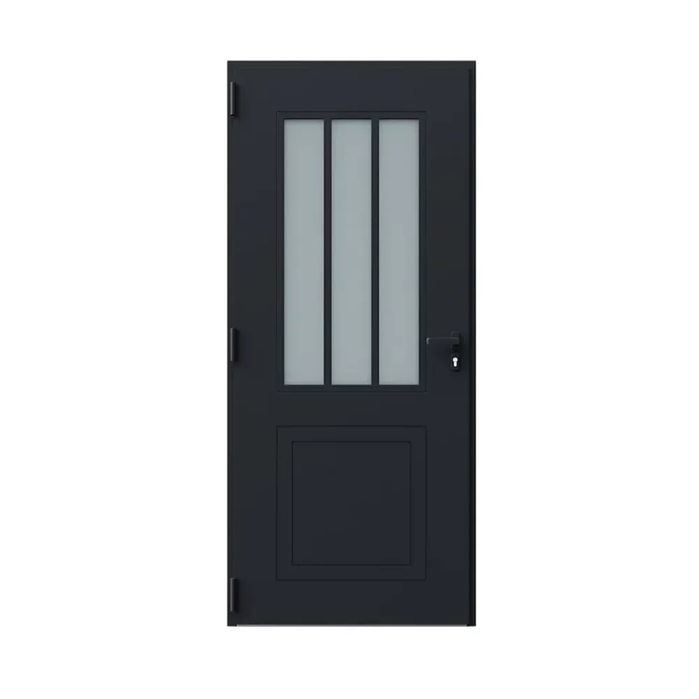 Fortia Porte d'entrée alu Sestri 96 x h.218 cm poussant droit- Porte D'Entrée