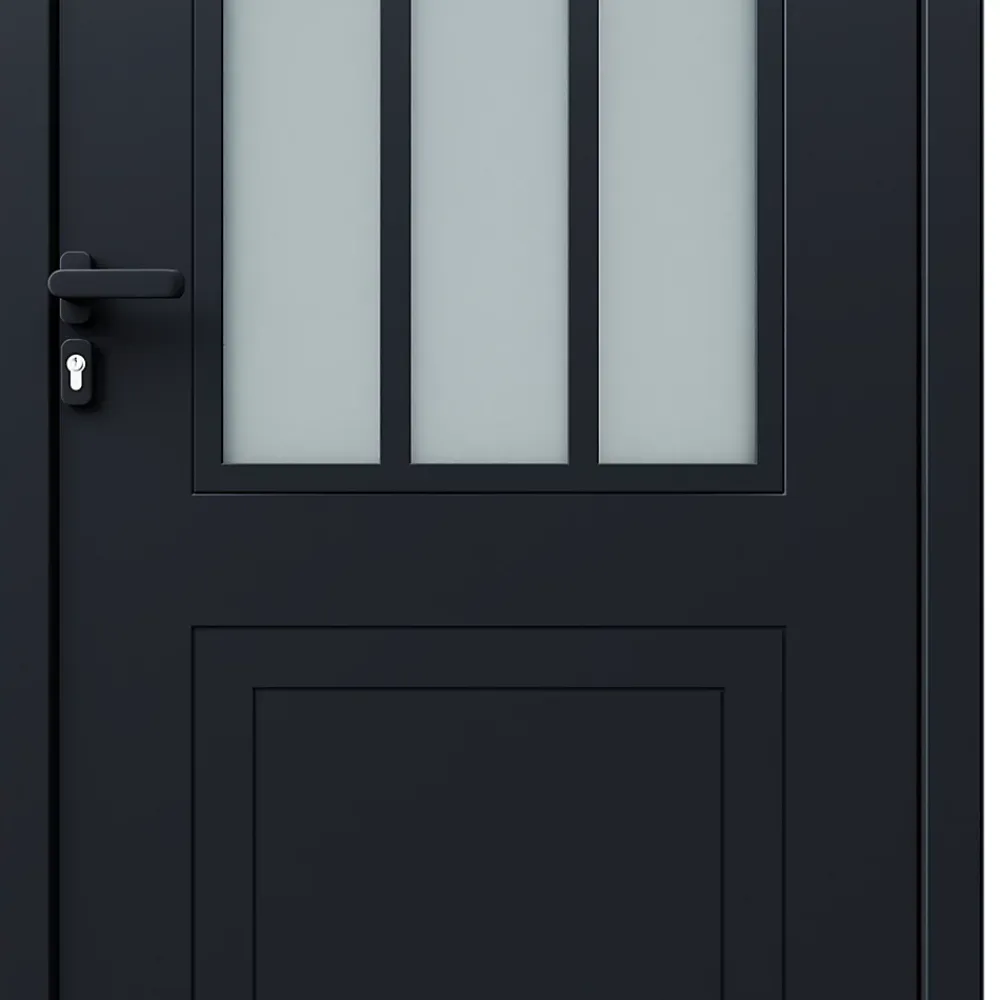 Fortia Porte d'entrée alu Sestri 96 x h.218 cm poussant droit- Porte D'Entrée