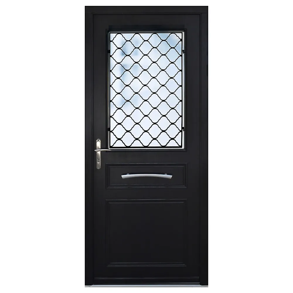 Fortia Porte d'entrée bois Bolata 98 x h.218 cm poussant droit- Porte D'Entrée