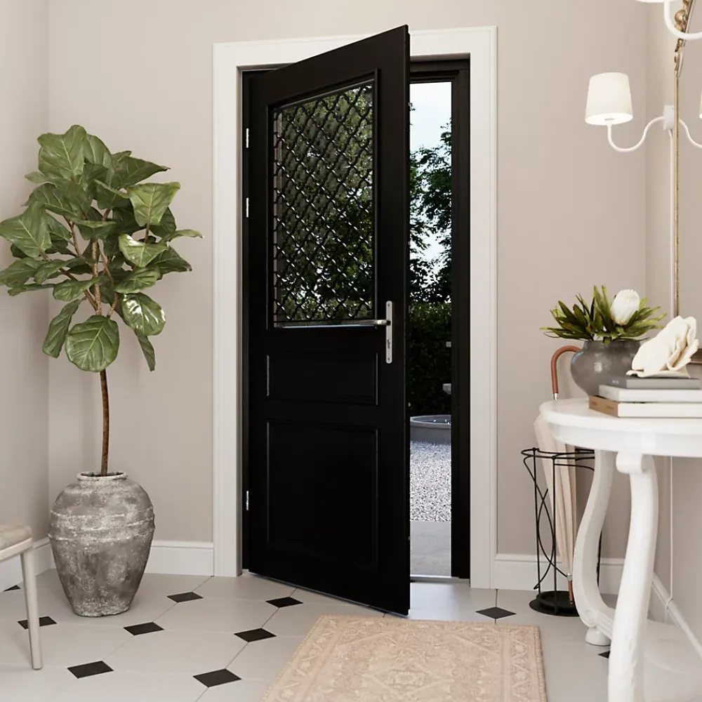 Fortia Porte d'entrée bois Bolata 98 x h.218 cm poussant droit- Porte D'Entrée
