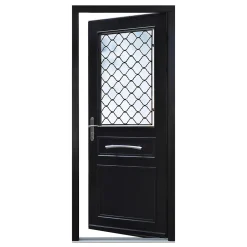 Fortia Porte d'entrée bois Bolata 98 x h.218 cm poussant droit- Porte D'Entrée