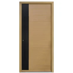 Fortia Porte d'entrée bois Sassel 98 x h.218 cm poussant droit- Porte D'Entrée
