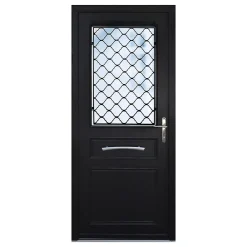 Fortia Porte d'entrée bois Bolata 98 x h.218 cm poussant gauche- Porte D'Entrée