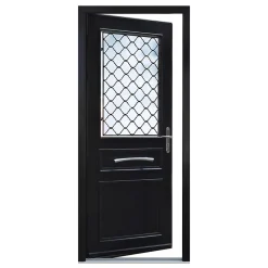 Fortia Porte d'entrée bois Bolata 98 x h.218 cm poussant gauche- Porte D'Entrée