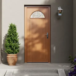 Fortia Porte d'entrée bois Anaklia 98 x h.218 cm poussant gauche- Porte D'Entrée