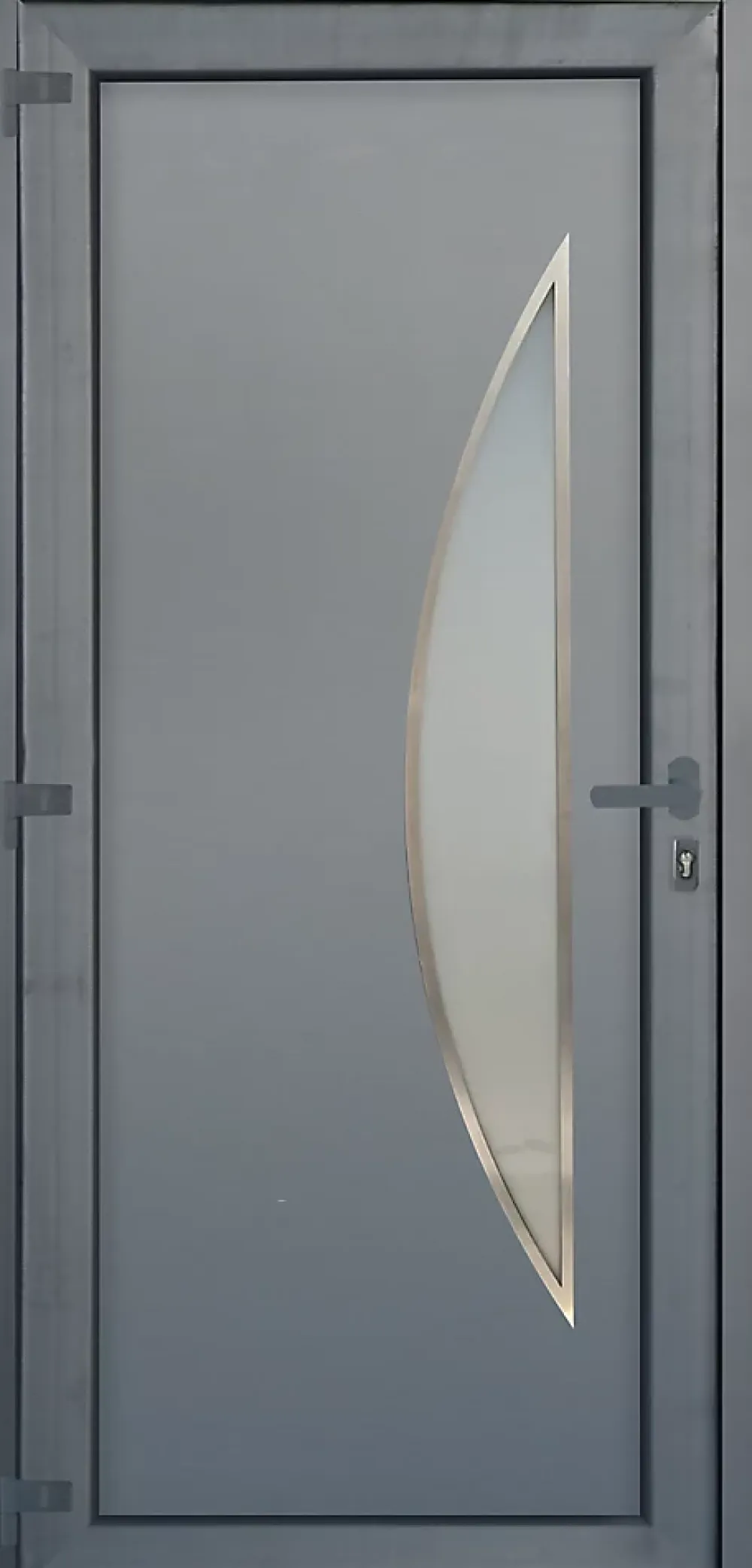 Fortia Porte d'entrée pvc anthracite RAL 7016 Hermoso 96 x h.218 cm poussant droit- Porte D'Entrée