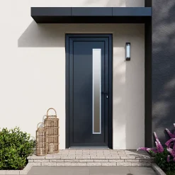 Fortia Porte D'Entrée<Porte d'entrée pvc anthracite RAL 7016 Gatteo 96 x h.218 cm poussant gauche