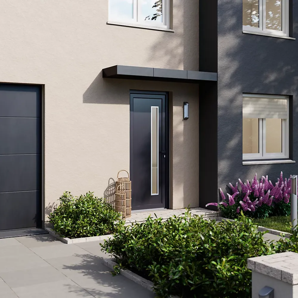 Fortia Porte D'Entrée<Porte d'entrée pvc anthracite RAL 7016 Gatteo 96 x h.218 cm poussant gauche