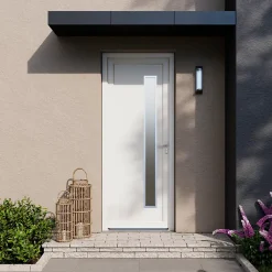 Fortia Porte D'Entrée<Porte d'entrée pvc blanc RAL 9003 Gatteo 96 x h.218 cm poussant gauche