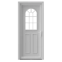 Fortia Porte d'entrée pvc blanc RAL 9003 Ameglia 97 x h.219 cm poussant gauche- Porte D'Entrée