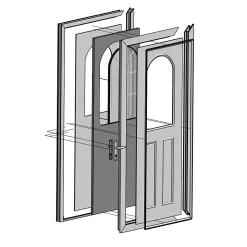 Fortia Porte d'entrée pvc blanc RAL 9003 Ameglia 97 x h.219 cm poussant gauche- Porte D'Entrée