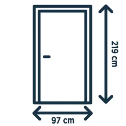 Fortia Porte d'entrée pvc blanc RAL 9003 Ameglia 97 x h.219 cm poussant gauche- Porte D'Entrée