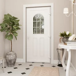 Fortia Porte d'entrée pvc blanc RAL 9003 Ameglia 97 x h.219 cm poussant gauche- Porte D'Entrée