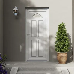 Fortia Porte D'Entrée<Porte d'entrée pvc blanc RAL 9003 Lorne 97 x h.219 cm poussant droit