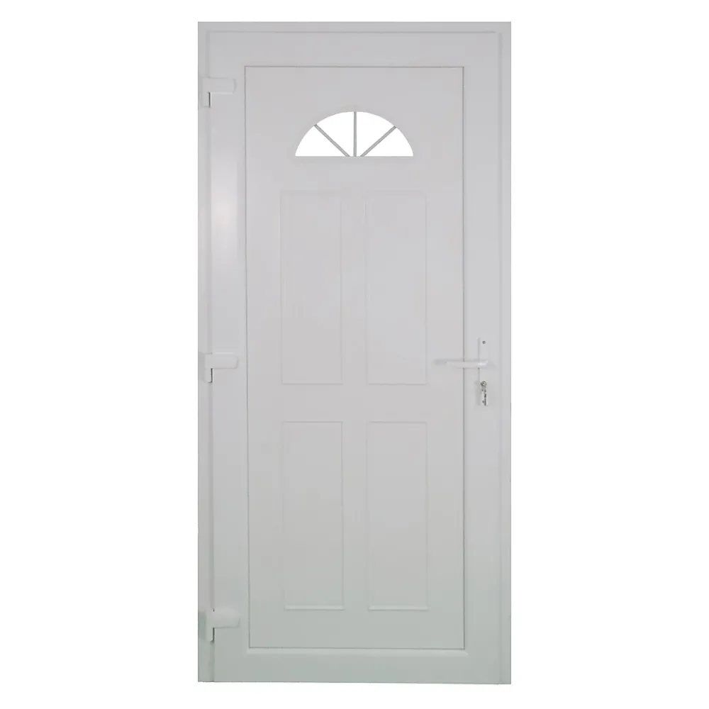 Fortia Porte D'Entrée<Porte d'entrée pvc blanc RAL 9003 Lorne 97 x h.219 cm poussant droit
