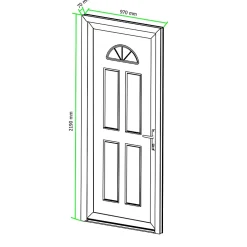 Fortia Porte D'Entrée<Porte d'entrée pvc blanc RAL 9003 Lorne 97 x h.219 cm poussant gauche