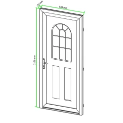 Fortia Porte D'Entrée<Porte d'entrée pvc blanc RAL 9003 Ameglia 97 x h.219 cm poussant droit