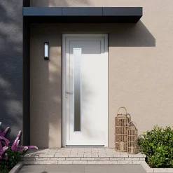 Fortia Porte D'Entrée<Porte d'entrée pvc blanc RAL 9003 Gatteo 96 x h.218 cm poussant droit