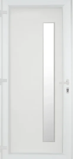 Fortia Porte D'Entrée<Porte d'entrée pvc blanc RAL 9003 Gatteo 96 x h.218 cm poussant droit