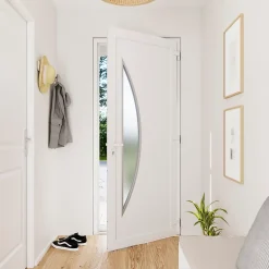 Fortia Porte D'Entrée<Porte d'entrée pvc blanc RAL 9003 Hermoso 96 x h.218 cm poussant gauche