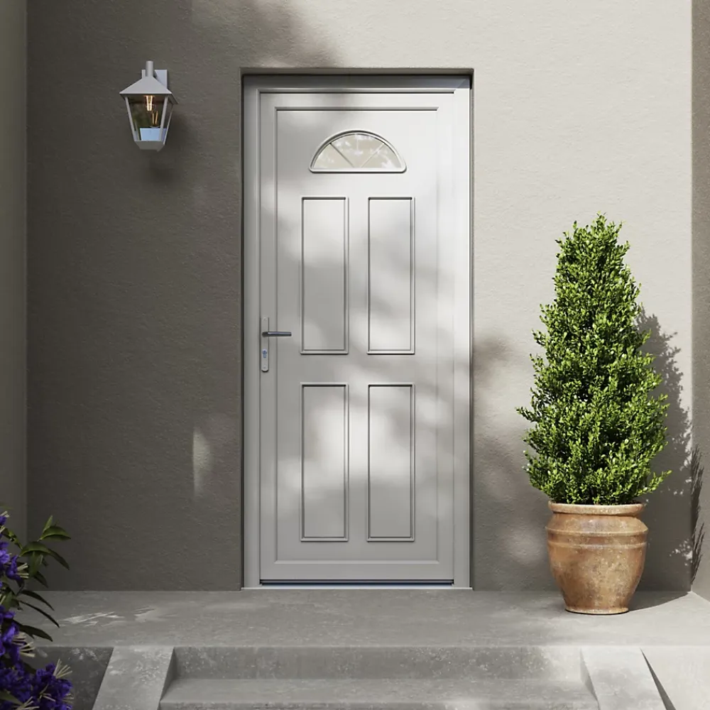 Fortia Porte D'Entrée<Porte d'entrée pvc blanc RAL 9003 Lorne 87 x h.219 cm poussant droit