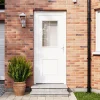 Fortia Porte d'entrée pvc blanc RAL 9003 Mindil 97 x h.219 cm poussant gauche- Porte D'Entrée